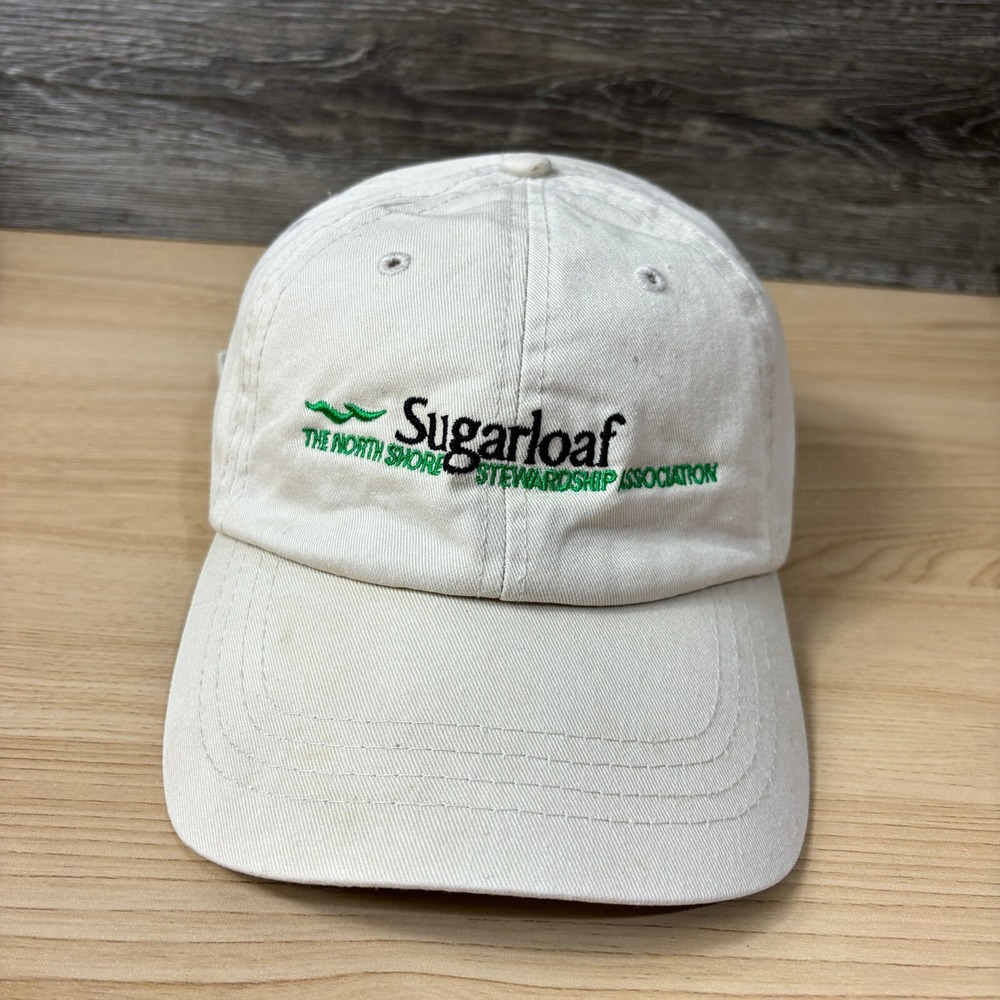 Sugarloaf Hat Cap Strap‎ Back Brown Light Tan North Shore Minnesota Adjustable